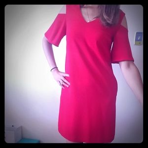 Classy engine red cocktail dress